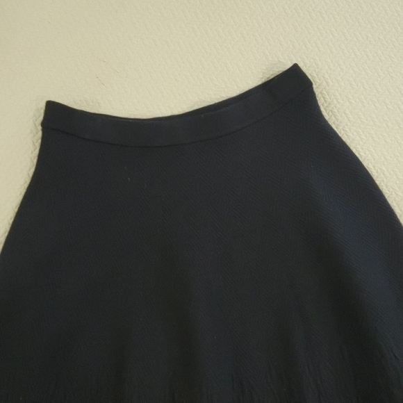 Catherine Malandrino Black A-Line Skirt Size Small Ribbed Textured Pattern - Picture 3 of 10